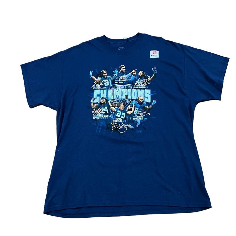 Vintage Seattle Seahawks Conference Champions T Shirt Men's XXL